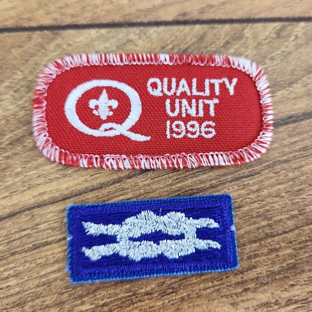 Lot of 2 Vintage Patches Boy Scouts BSA Religion & Quality Unit 1996